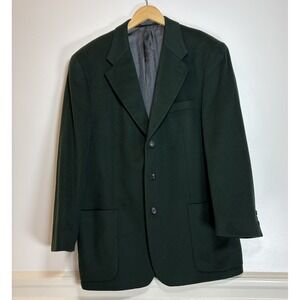 Ferrini Wool Cashmere Blaze 40R/44 Green Sport Coat 3 Button Classic EU Tailored